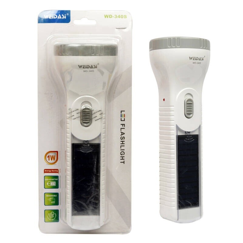 چراغ قوه شارژی خورشیدی ویداسی Weidasi WD-340S