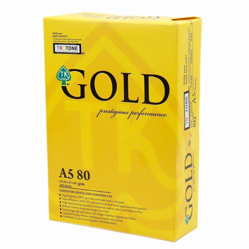 کاغذ A5 گلد 80 گرم بسته 500 عددی