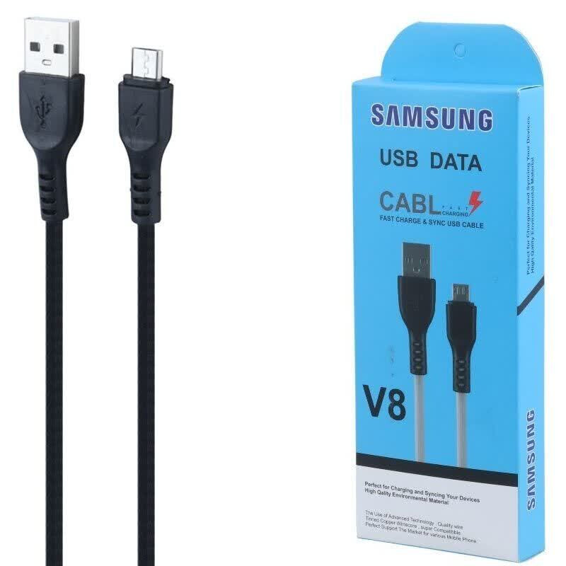کابل میکرو یو اس بی فست شارژ سامسونگ V8 Highcopy طول 1 متر