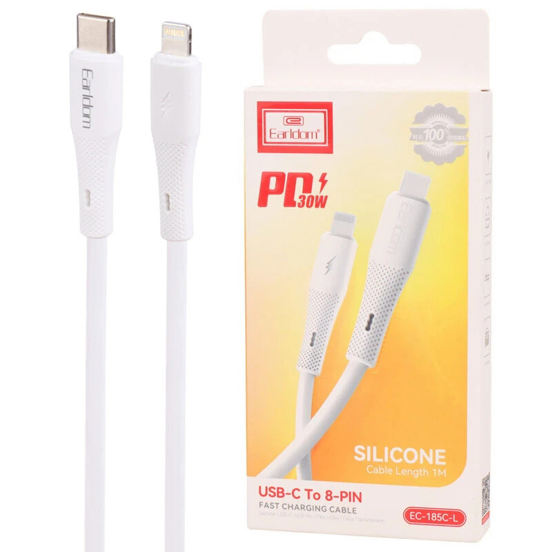 کابل تایپ سی به لایتنینگ فست شارژ 30 وات ارلدام EC-185C-L طول 1 متر