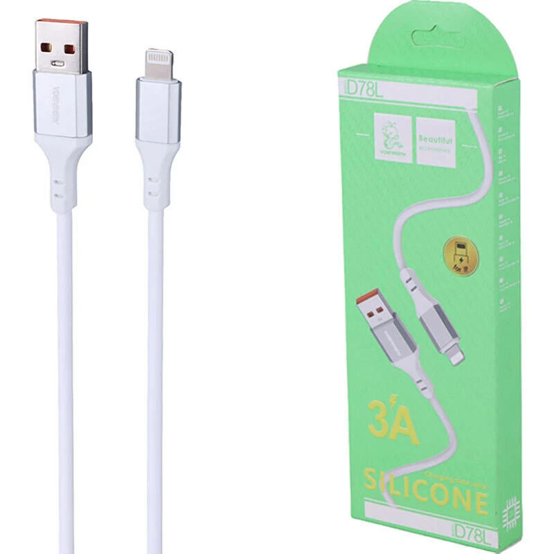 کابل لایتنینگ فست شارژ 3 آمپر دنمن D78L طول 1 متر
