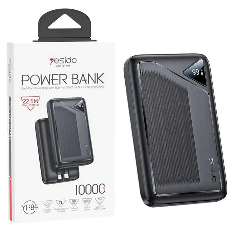 پاور بانک فست شارژ یسیدو YP84 QC PD 22.5W ظرفیت 10000 میلی آمپر ساعت