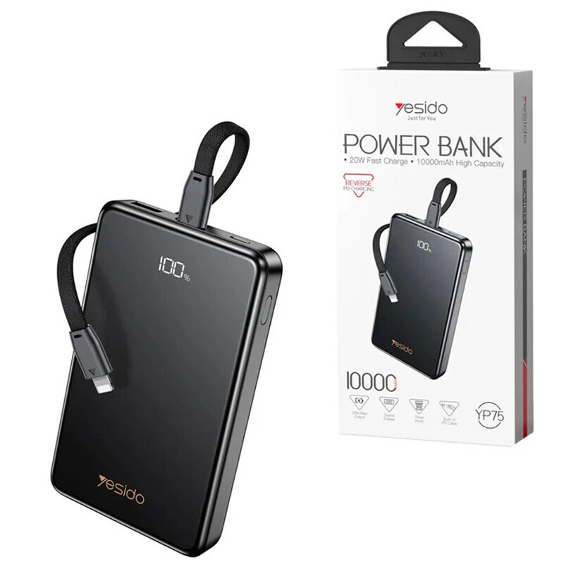 پاور بانک فست شارژ یسیدو YP75 PD 22.5W ظرفیت 10000 میلی آمپر ساعت