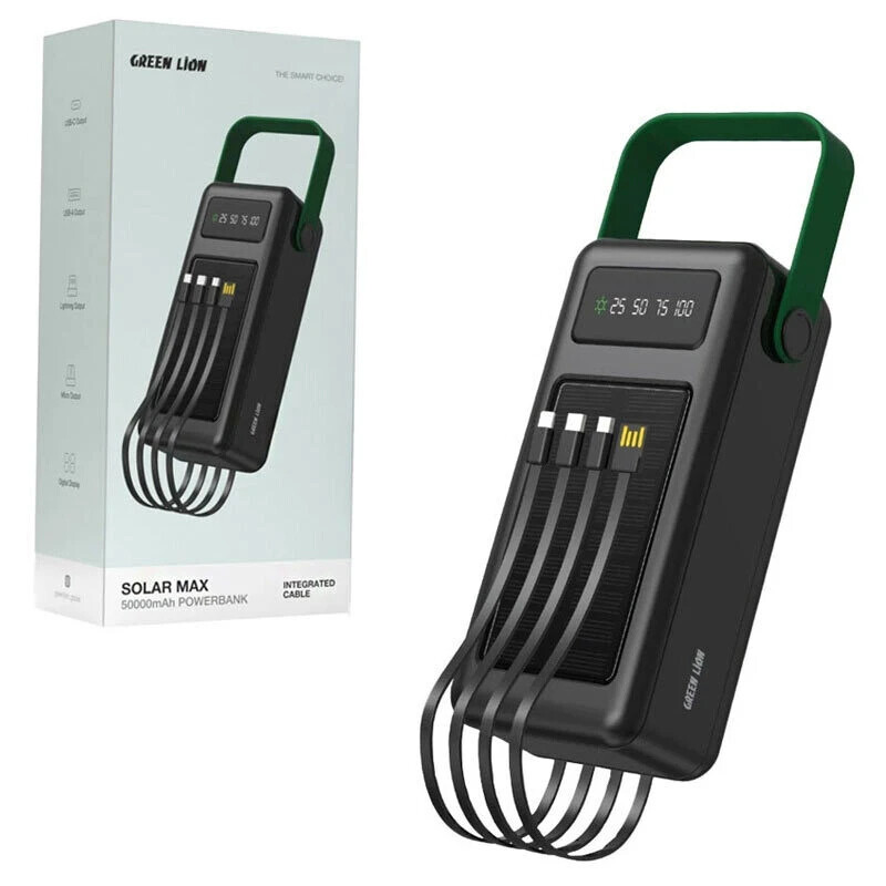 پاور بانک خورشیدی گرین لاین Solar Max 10.5W ظرفیت 50000 میلی آمپر ساعت