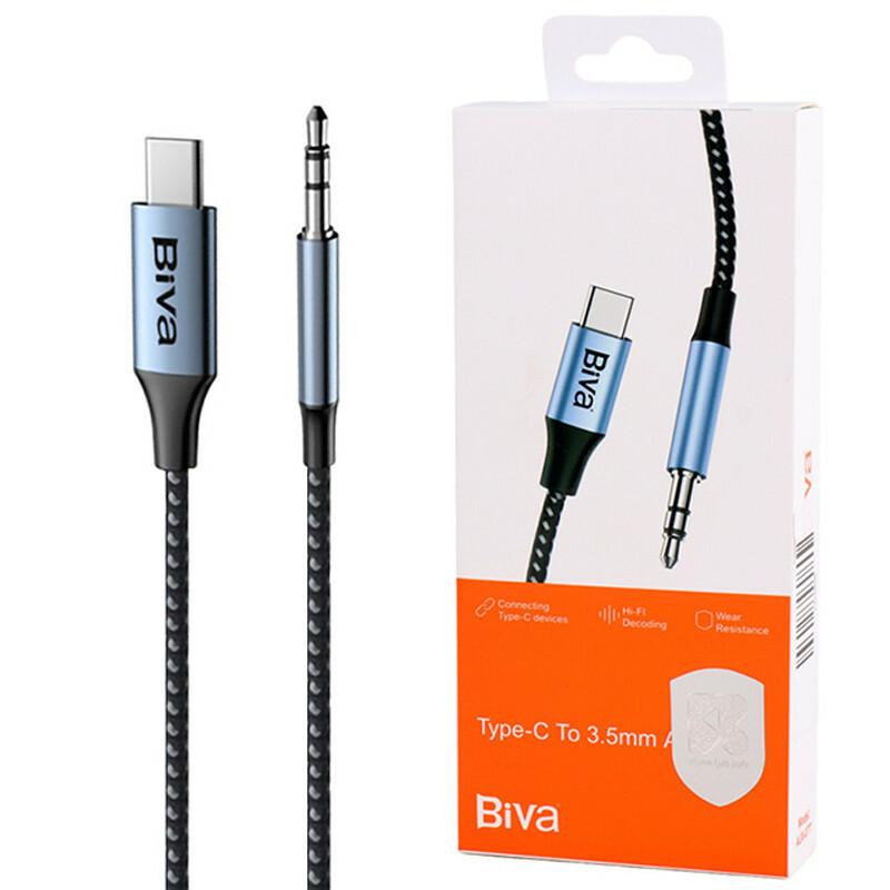 کابل تبدیل Type-C به AUX بیوا AUX-07T طول 1 متر