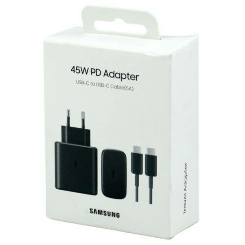 شارژر دیواری فست شارژ Samsung Note 20 EP-TA845 3A PD 45W Type-C + کابل تبدیل تایپ سی