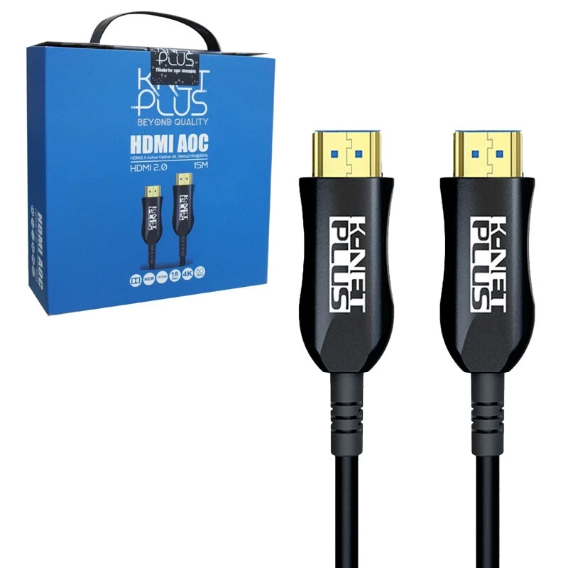 کابل HDMI 4K فیبر نوری کی نت پلاس KP-A142 طول 15 متر