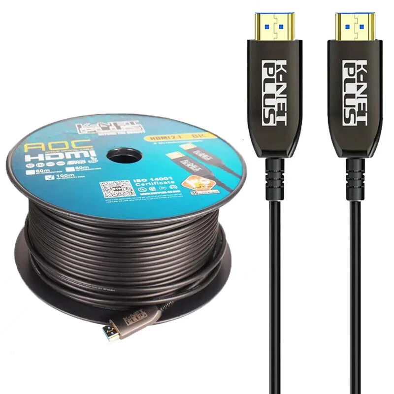 کابل HDMI 8K فیبر نوری کی نت پلاس KP-A166 طول 100 متر