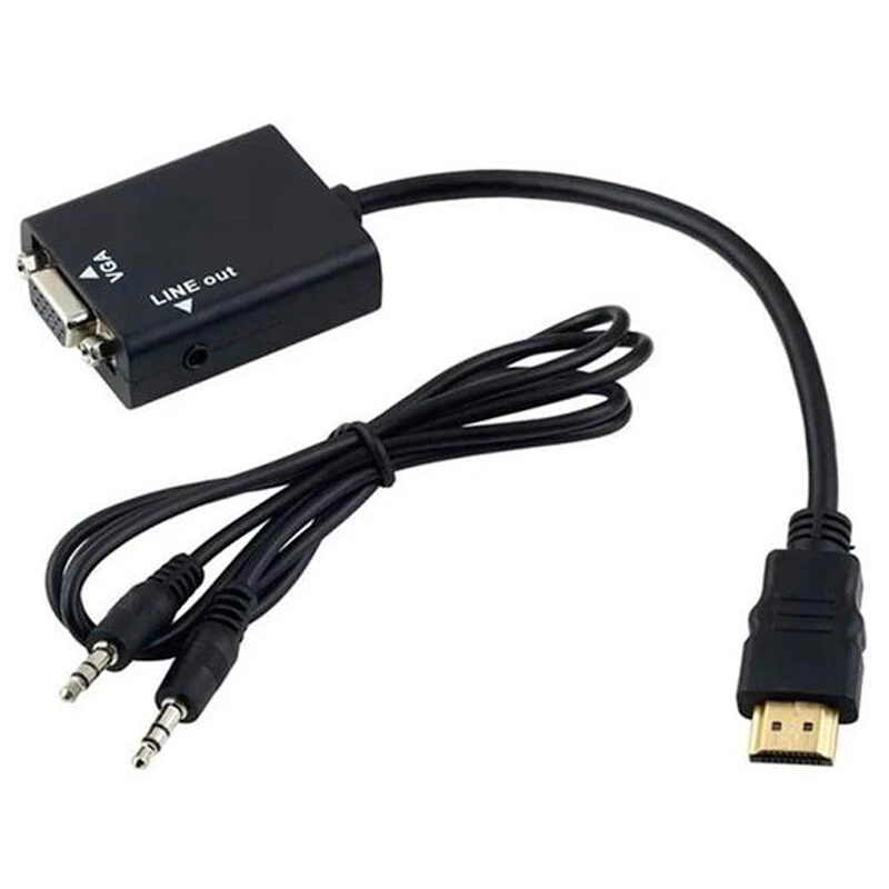 تبدیل HDMI به VGA کی نت K-CO72 + کابل صدا