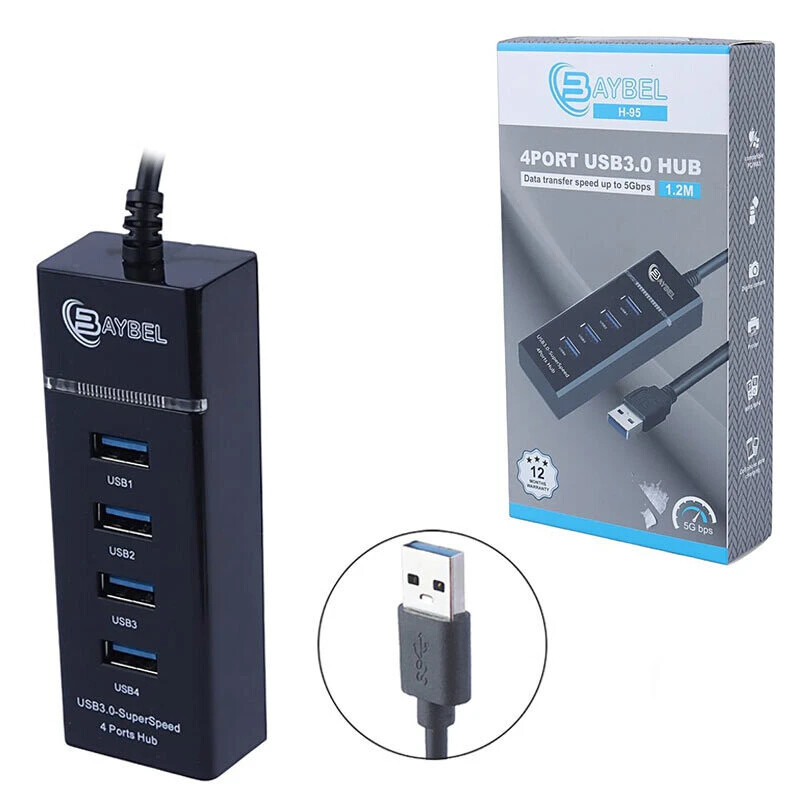 هاب 4 پورت USB3.0 بایبل H-95