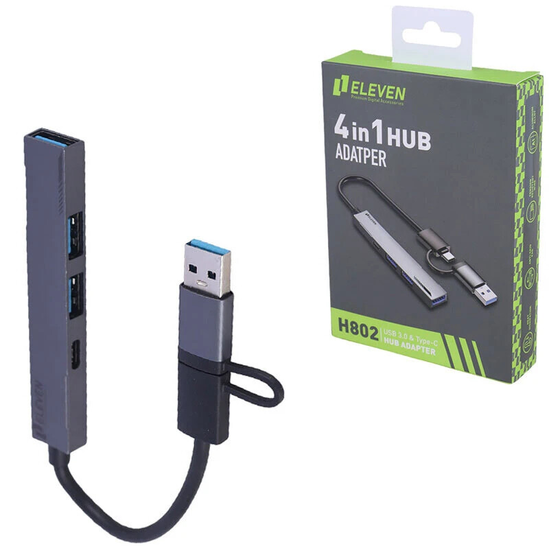 هاب 4 پورت Type-C / USB 3.0 ایلون H802