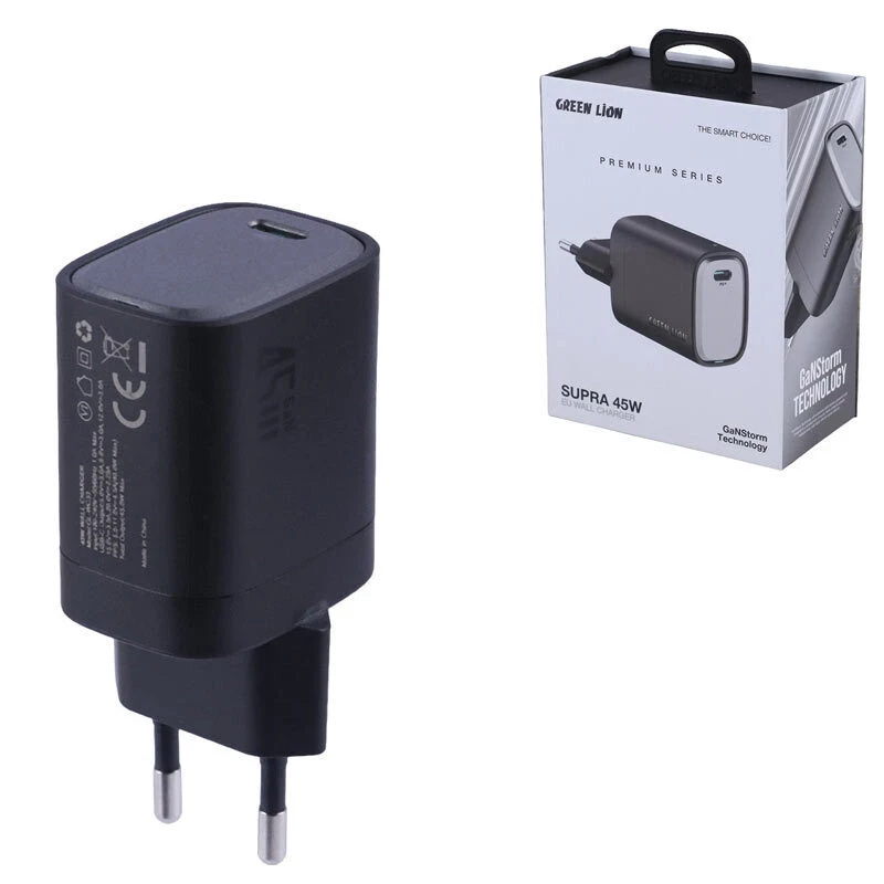 شارژر دیواری 45 وات گرین لاین SUPRA GL-WC33 GaN PD