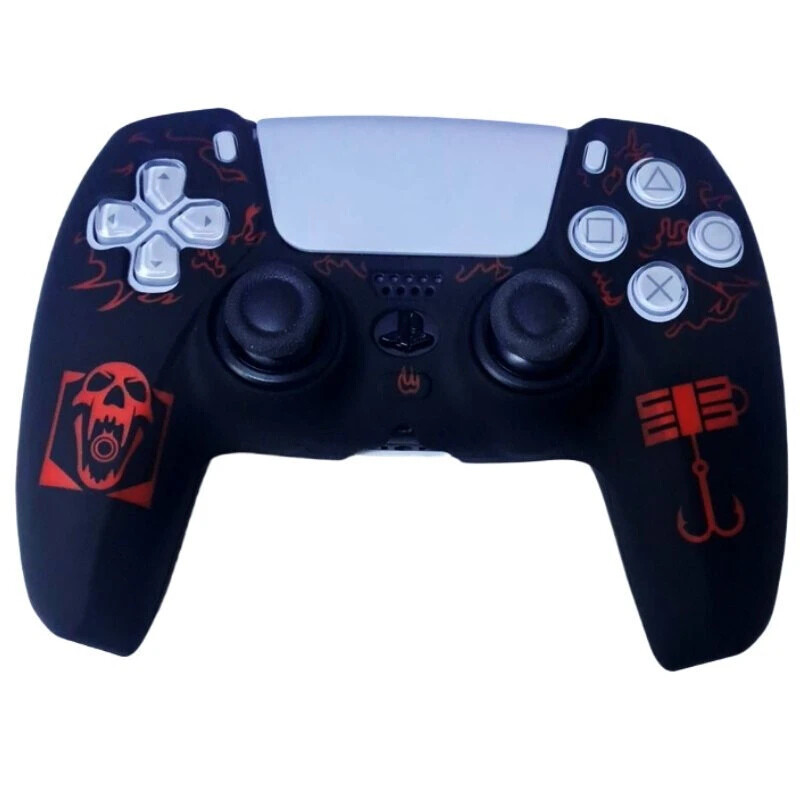 روکش دسته بازی Deadskull PS5 طرح Skeleton زمینه مشکی قرمز