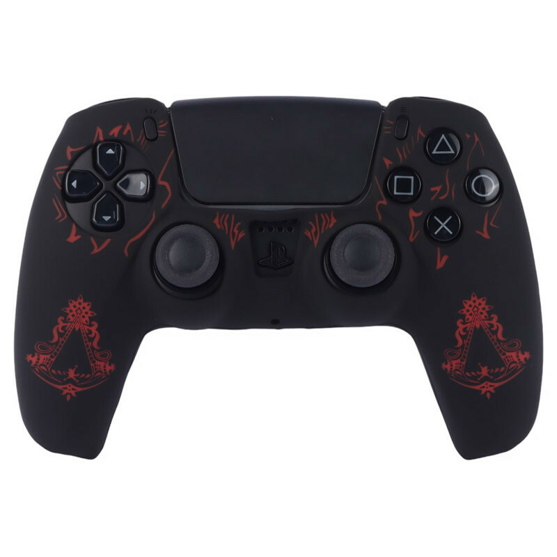روکش دسته بازی PS5 طرح Assassins Creed Logo مشکی قرمز