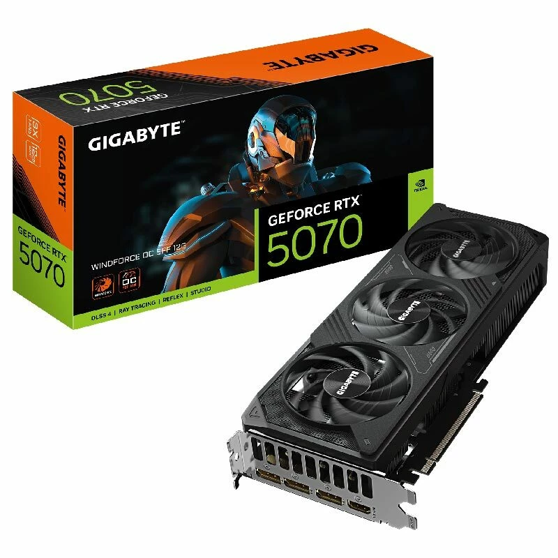 کارت گرافیک GIGABYTE GeForce RTX 5070 WINDFORCE OC SFF 12GB GDDR7 192Bit