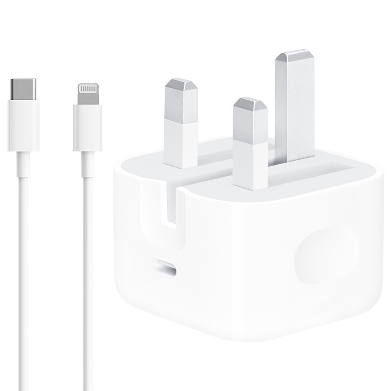 شارژر دیواری 25 وات iPhone 13 Pro Max MU7W2ZP/A + کابل تبدیل آیفونی