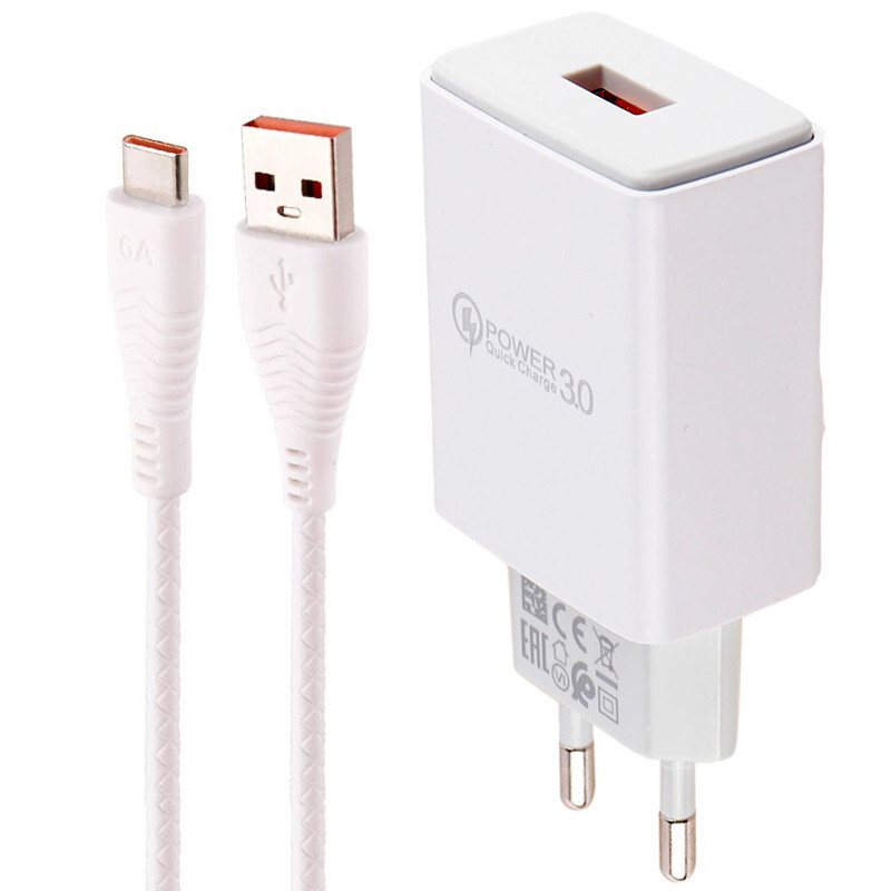 شارژر دیواری فست شارژ Arson AN-W3A QC3.0 3A 15W + کابل تایپ سی