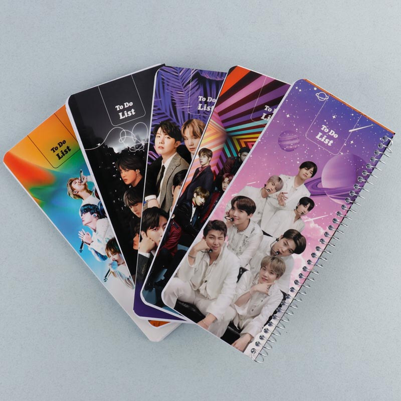 دفترچه 80 برگ To do List طرح BTS بغل بازشو