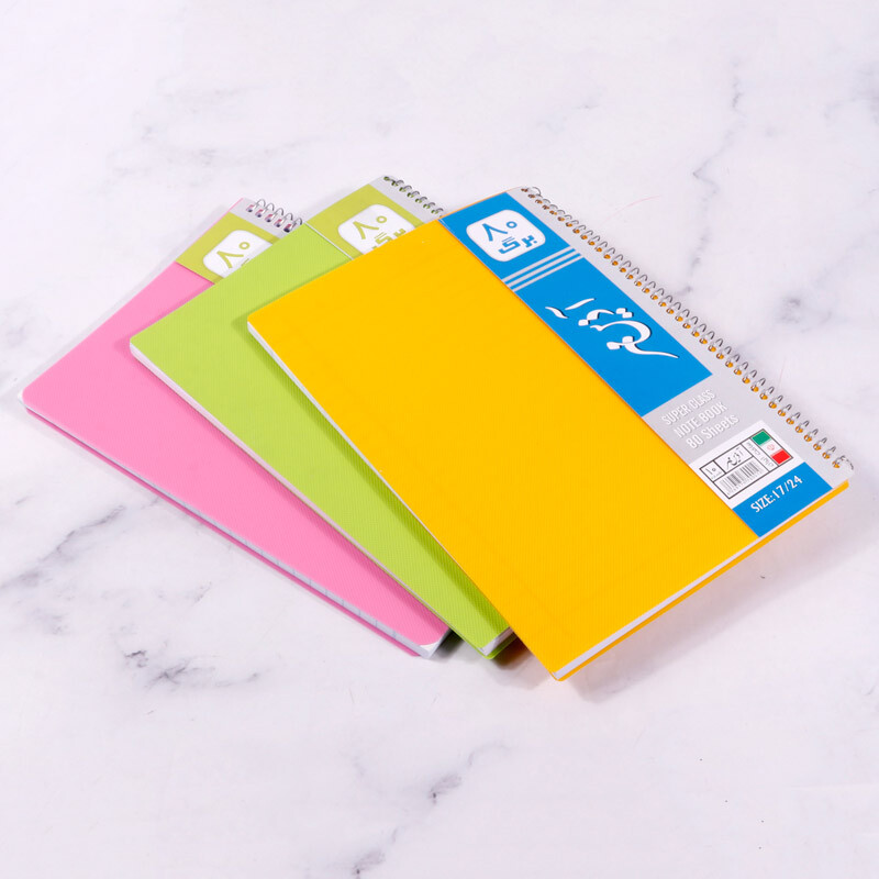 دفتر سیمی 80 برگ طرح رنگی آذین مهر کد 10