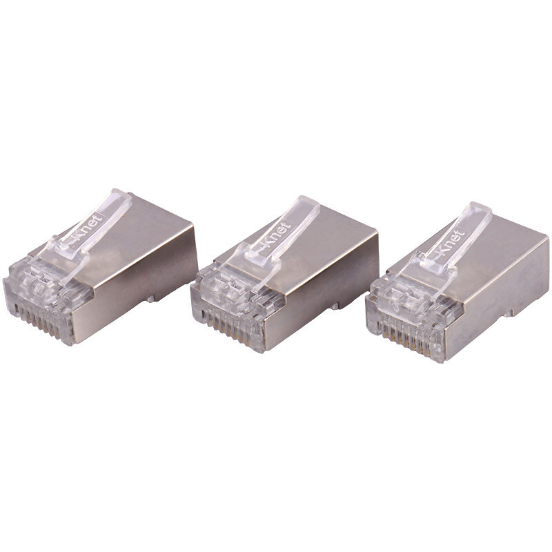 سوکت شبکه K-net RJ45 Cat6 SFTP بسته 100 عددی