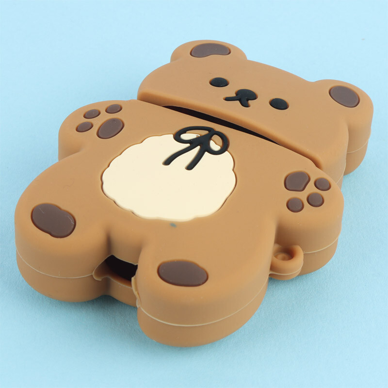 محافظ AirPods 1 / 2 سیلیکونی طرح خرس قهوه ای