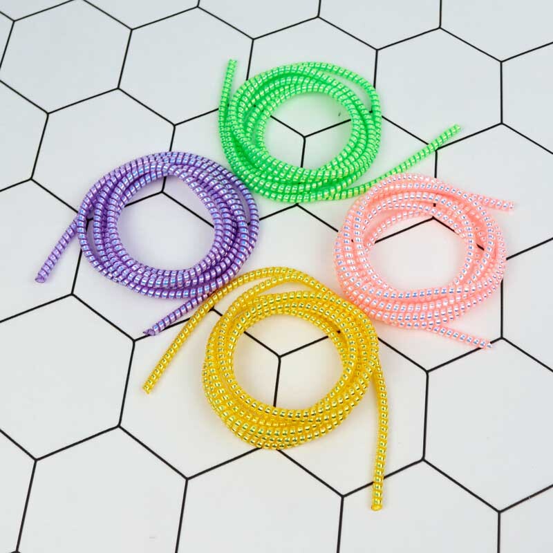 روکش پلاستیکی کابل فنری متالیک هولوگرامی بسته 10 عددی