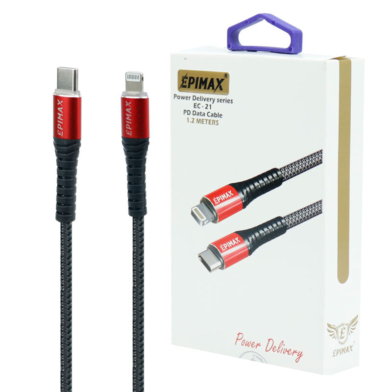 کابل تایپ سی به لایتنینگ فست شارژ 2.2 آمپر اپیمکس EC-21 طول 1.2 متر