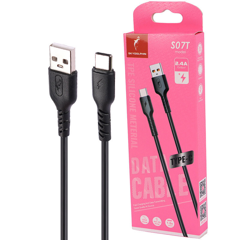 کابل تایپ سی فست شارژ 2.4 آمپر اسکای دلفین S07T طول 1 متر