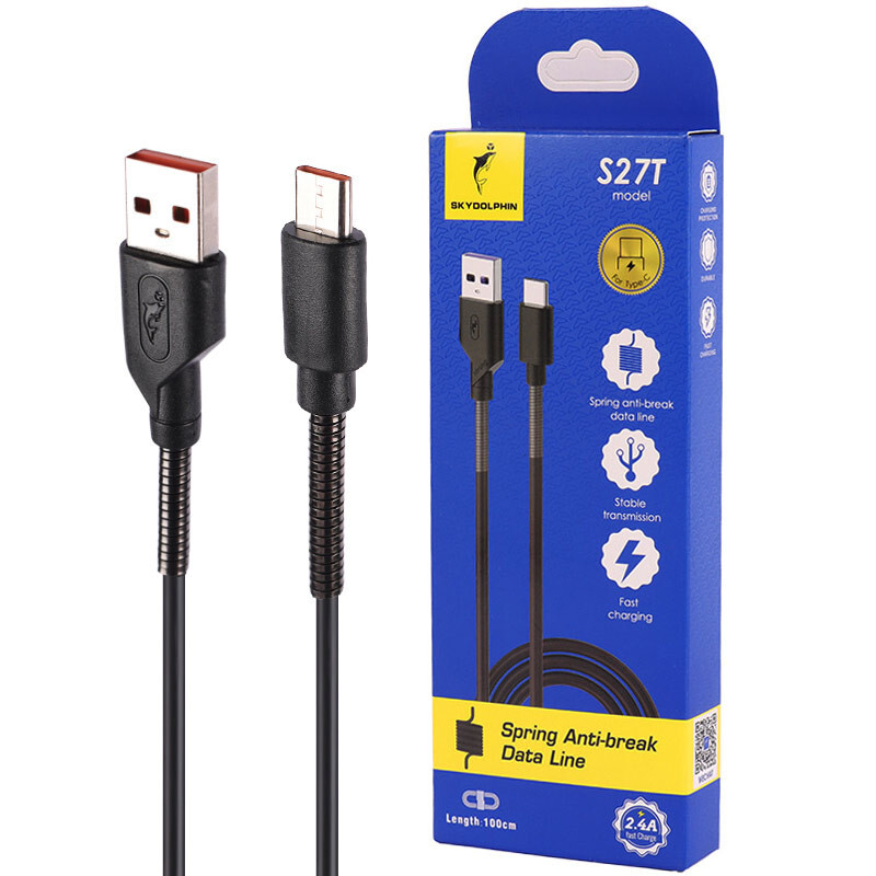 کابل تایپ سی فست شارژ 2.4 آمپر اسکای دلفین S27T طول 1 متر