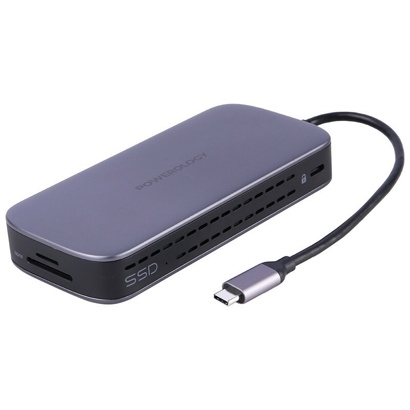 هاب 6 پورت و حافظه اس اس دی 512 گیگابایت Type-C پاورولوجی PWSDHB512