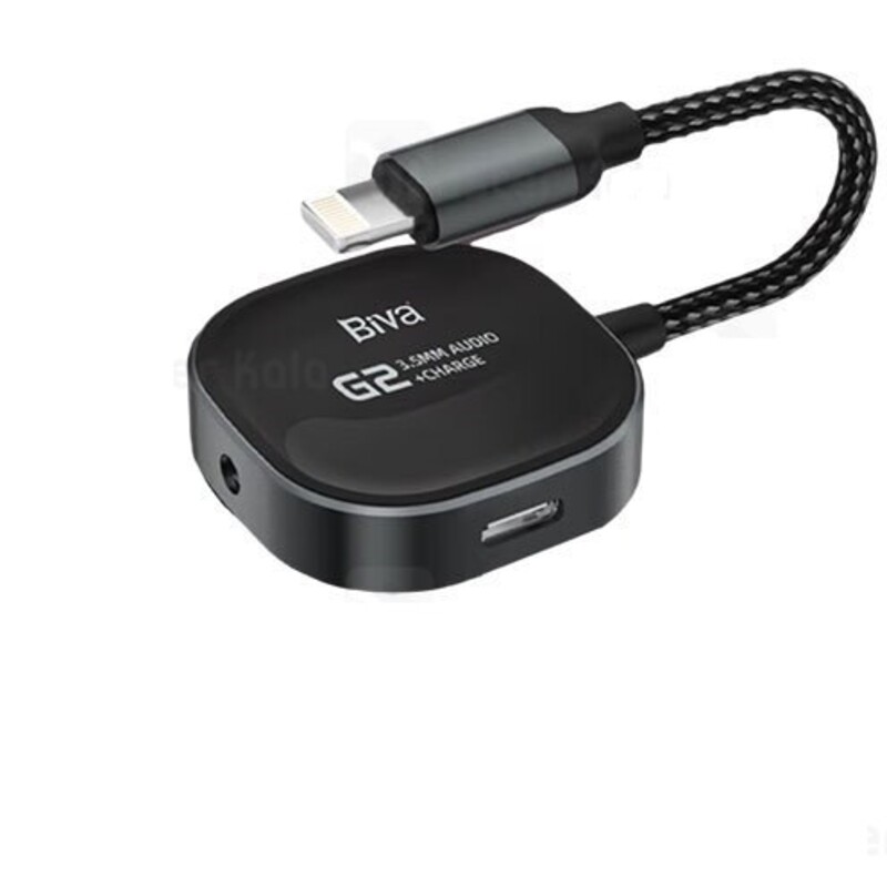 مبدل 1 به 2 لایتنینگ به لایتنینگ و جک 3.5 میلی متری صدا Biva JACK-02L