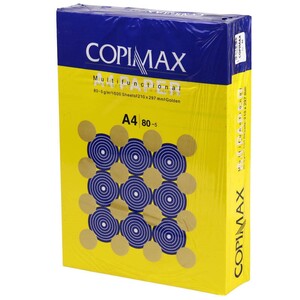 کاغذ COPIMAX 75g A4 زرد بسته 500 عددی