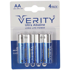 باتری چهارتایی قلمی Verity Ultra Alkaline LR6 1.5V AA