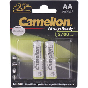 باتری دوتایی قلمی شارژی Camelion AlwaysReady NI-MH HR6 2700mAh