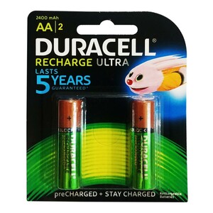 باتری دوتایی قلمی شارژی Duracell Recharge Ultra 1.2V AA 2400mAh