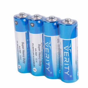 باتری چهارتایی قلمی Verity Super Heavy Duty R6P 1.5V AA شرینک