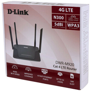 مودم روتر 4 آنتن D-Link DWR-M920 V1.1.1 N300 4G 300Mbps