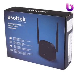 مودم روتر 2 آنتن Soltek ST-WM305N N300 ADSL2+ 300Mbps