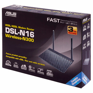 مودم روتر 2 آنتن Asus DSL-N16 VDSL/ADSL 300Mbps