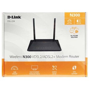 مودم روتر 2 آنتن D-Link DSL-224 N300 VDSL2 300Mbps ADSL2