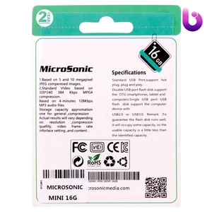 فلش 16 گیگ میکروسونیک Microsonic Drive Mini