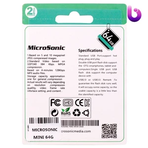 فلش 64 گیگ میکروسونیک Microsonic Drive Mini