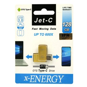 فلش 128 گیگ ایکس-انرژی X-Energy Jet-C OTG Type-C USB3.0