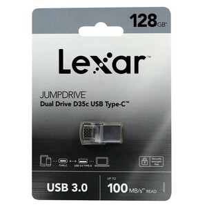 فلش 128 گیگ لکسار Lexar JumpDrive D35c OTG Type-C USB3.0