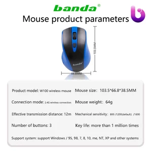 موس و کیبورد بی سیم Banda W100