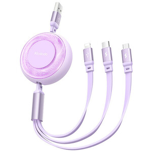 کابل 3 سر فست شارژ Mcdodo Sparkling Series CA-3730 6A 66W 1.2m
