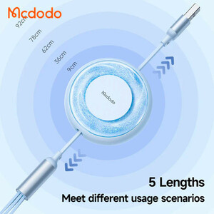 کابل 3 سر فست شارژ Mcdodo Sparkling Series CA-3730 6A 66W 1.2m