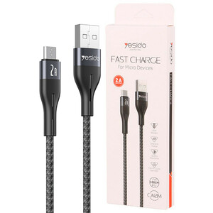 کابل میکرو یو اس بی فست شارژ 2 آمپر یسیدو CA121M طول 1 متر