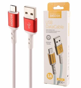 کابل میکرو یو اس بی فست شارژ 5 آمپر شوش SH72A طول 1.1 متر