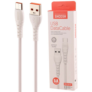 کابل تایپ سی فست شارژ 5 آمپر شوش SH101C طول 1.1 متر